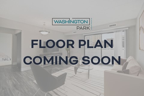 Floor plan for 1 bed, 1 bath, 755 sqft